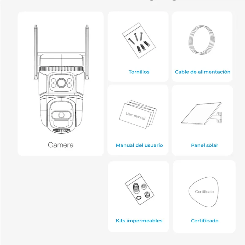 camara-solar-accesorios-panel-solar-cables-manual