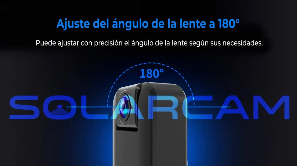 Cámara portátil WiFi con ajuste preciso de ángulo de lente hasta 180 grados.