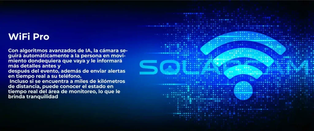 Tecnología WiFi Pro que amplía la señal hasta 240 metros en espacios abiertos.
