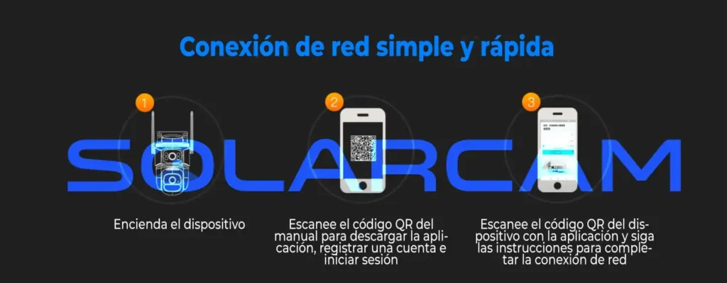 Instalación rápida mediante código QR y vinculación directa con la app móvil.