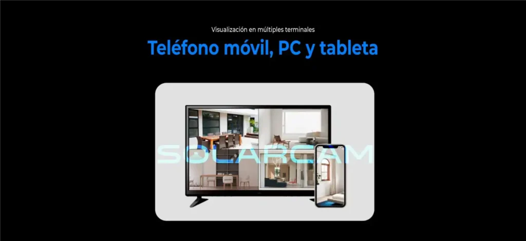 Gráfico que muestra compatibilidad de visualización en smartphone, tablet y computador.